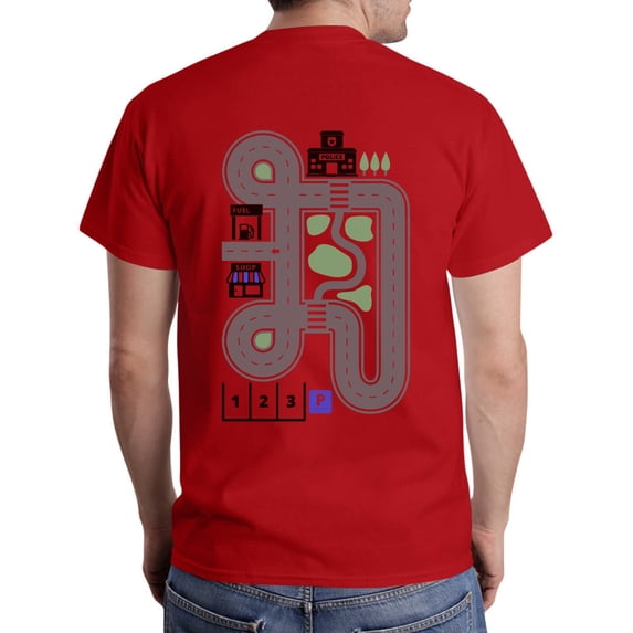 Dad Shirt Gifts from Son Daughter Daddy Play Car Fathers Day Shirts for Men Medium Red