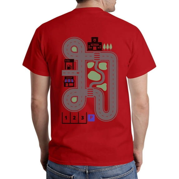 Dad Shirt Gifts from Son Daughter Daddy Play Car Fathers Day Shirts for Men XXX-Large Red