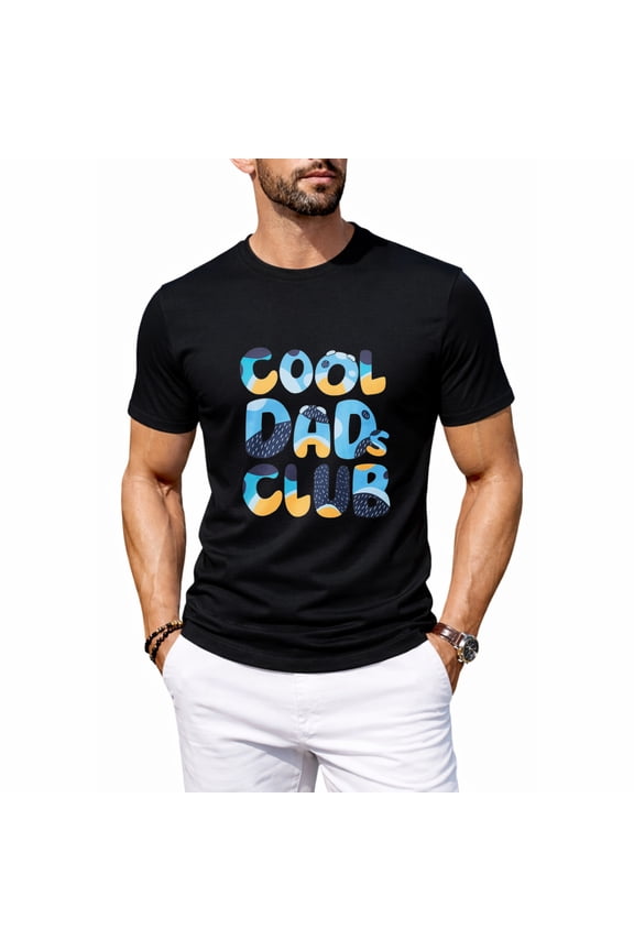 Dad Shirt Men Cool Dad Club T-Shirts Father's Day Tops Daddy Birthday Gift Tees Dads Life Clothes