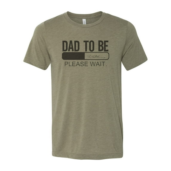 "Dad To Be Shirt, Men's Baby Announcement, Dad To Be Please Wait, Baby Reveal Shirt, Pregnancy Announcement, New Dad T-shirt, Daddy Tee, Baby, Heather Olive, XL"