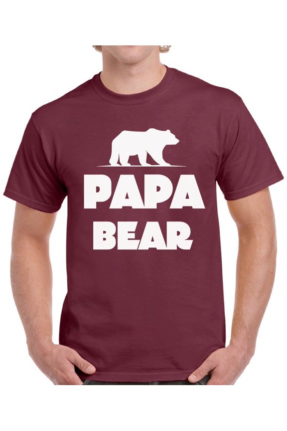 Dad Shirt - Men's Graphic Tees - Papa Bear Fathers Day Gifts from Son Daughter Wife