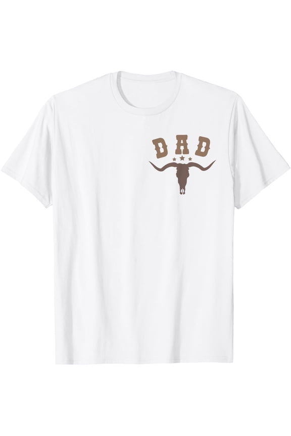 Dad Skull Second Birthday Boy Western Rodeo Family Matching T-Shirt