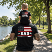 Dad Son Matching Shirts, Patriotic American Flag Dad And Son Outfit, Father's Day Gift For Dad, USA Family Matching Tee