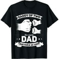 thumbnail image 1 of Dad Squared Fathers Day Dad of Two Cool Daddy of 2 T-Shirt Black Small, 1 of 4
