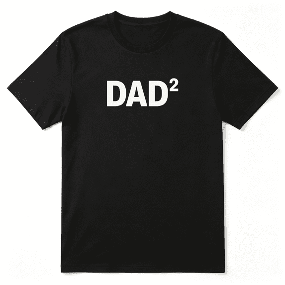 Dad Squared Retro Graphic Tee For Men, Father Dad Holiday Gift Cotton Short Sleeves T-Shirt