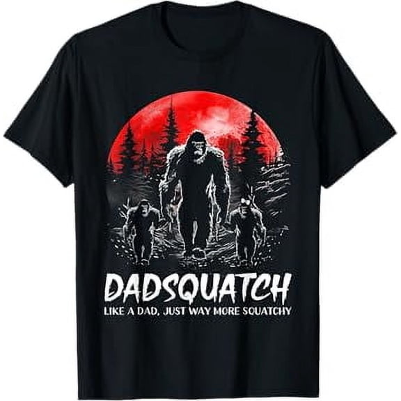 Dad Squatch Funny Bigfoot Dad Sasquatch Yeti Fathers Day T-Shirt Design Preview Only, Birthday Gift