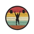 thumbnail image 1 of Dad Strong Embroidered Patch Iron-On Applique, Cosplay Vest Clothing Badge Back Packs Uniform DIY, 1 of 1