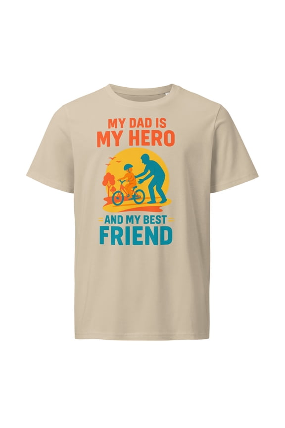 Dad Superhero T-Shirt | Father’s Day Gift (Desert Dust, L)