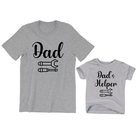 Dad T-Shirt Matching Tools Graphic Tee Dad's Helper Kids Toddler Shirt Youth Baby