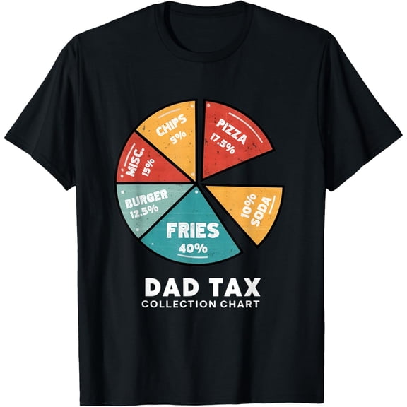 Dad Tax Collection Chart Funny Fast Food Taxes For Snacks T-Shirt