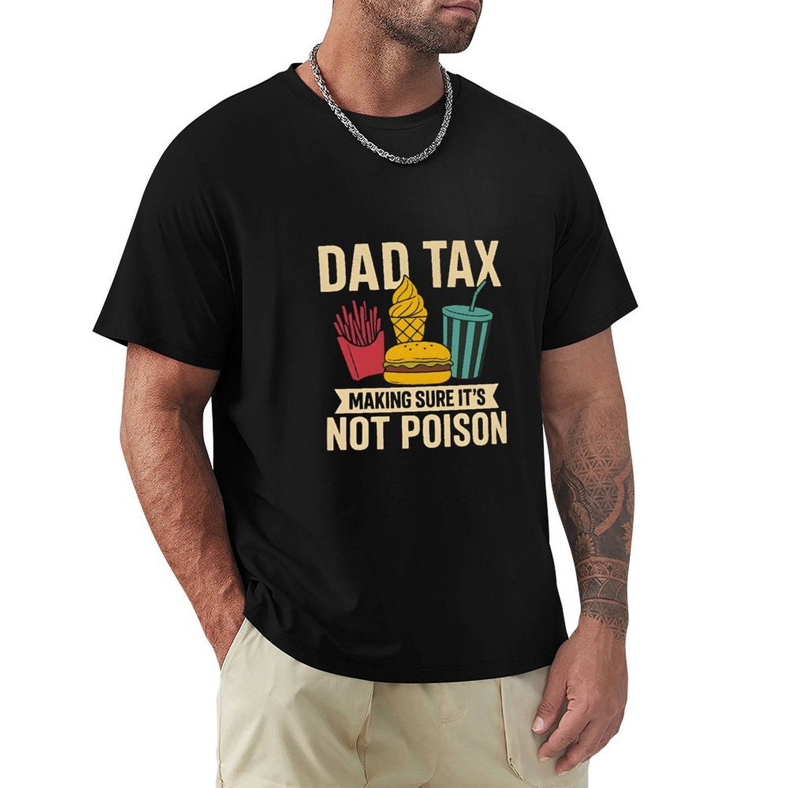 Dad Tax Men #39 s Cotton Short Sleeve HD Print Tee for Casual T Shirt Crew Dad Tax Men #39 s Cotton Short Sleeve HD Print Tee for Casual T Shirt Crew