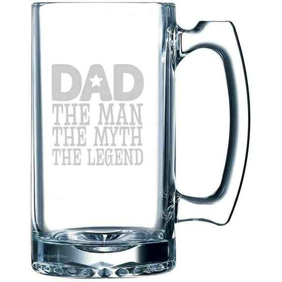 Dad The Man Father's Day Etched 25oz Beer Mug