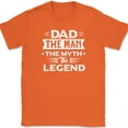 thumbnail image 1 of Dad The Man The Myth The Legend T-Shirt Funny Fathers Day Gift Text Tee - Orange, 3XL, 1 of 1
