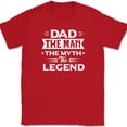 thumbnail image 1 of Dad The Man The Myth The Legend T-Shirt Funny Fathers Day Gift Text Tee - Red, S, 1 of 1