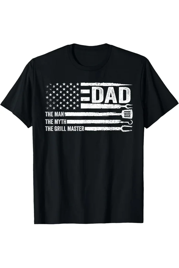 Dad The Myth The Grill Master Parent Father's Day Gift Unisex T-Shirt, up to Size 5XL