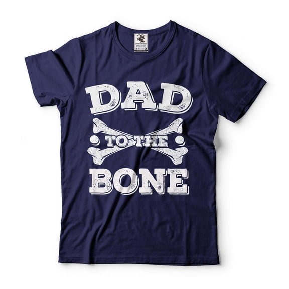Dad To The Bone Shirt Funny Father's Shirt Dad Shirts Fathers Day Gift Shirt Dad Humorous Gift (X-Large Navy Blue)