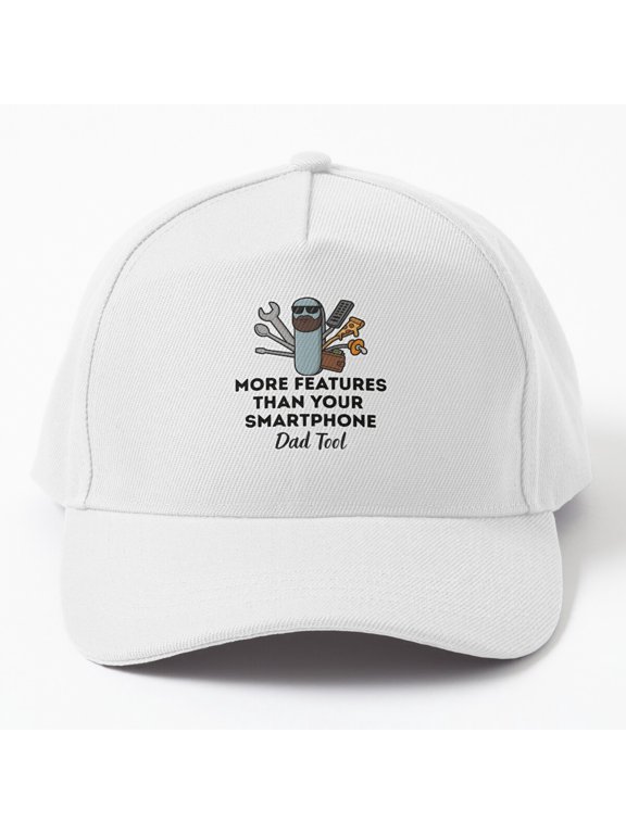 Dad Tool Bald Edition Baseball Cap, More Features Than a Smartphone Father Wordplay Design, Hat