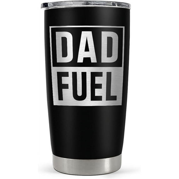 Dad Tumbler 20oz, Dad Fuel Stainless Steel Insulated Tumblers, Coffee Mug Cup for Best Dads from Daughter Son, Gifts for Birthday Christmas Fathers Day