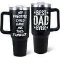 thumbnail image 1 of Dad Tumbler Best Dad Ever Gifts Birthday Gift for Dad From Son Daughter-40 Oz Tumbler With Handle And Straw, 1 of 6