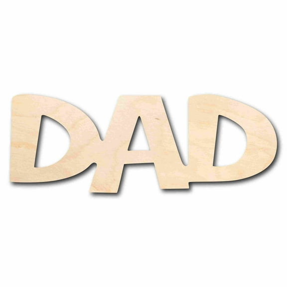 Dad Unfinished Wood Cutout DIY handmade Craft 8" / 1/8"