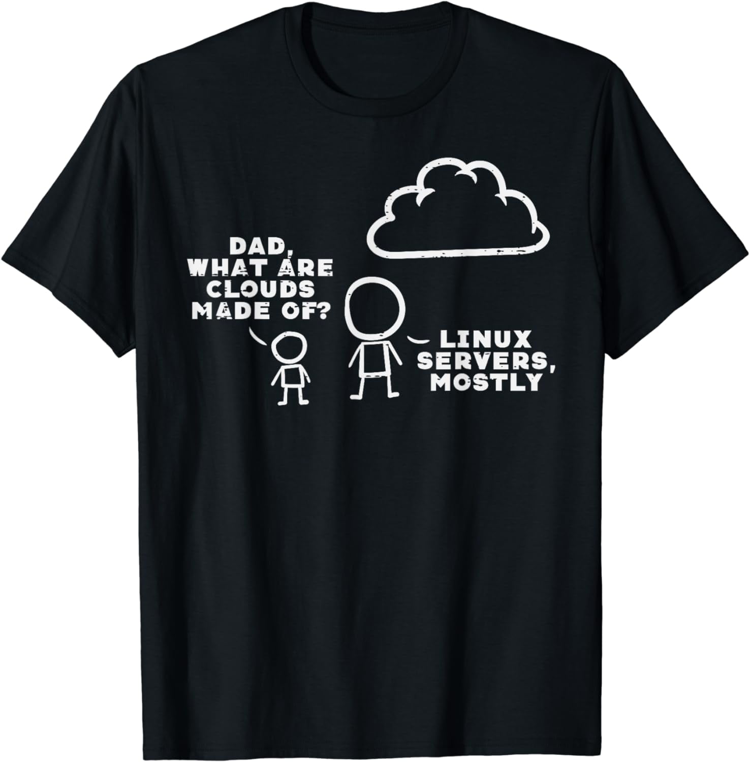Dad What Are Clouds Made Of Linux Servers IT Programmer Men TShirt
