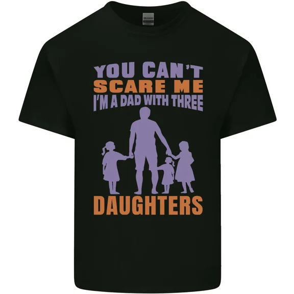 Dad With Three Daughters Funny Fathers Day Graphic Unisex T-Shirt up to 5XL