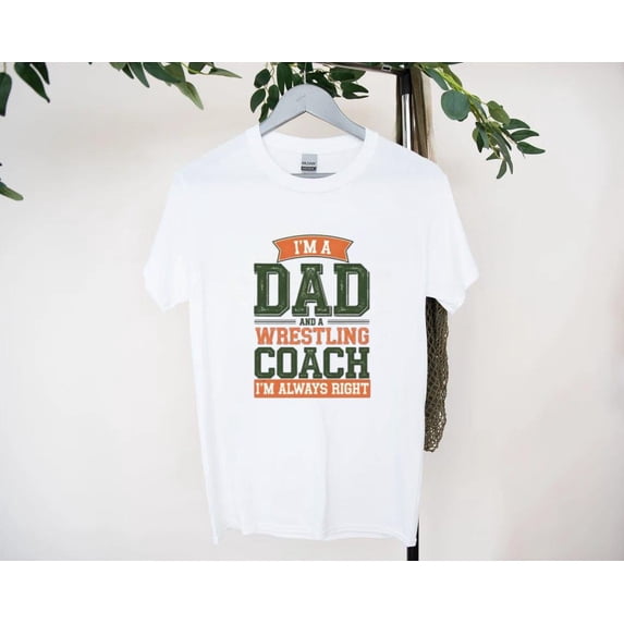 Dad Wrestling Coach Athletic Training Father Figure Style T-Shirt, for men & women, up to size 5XL