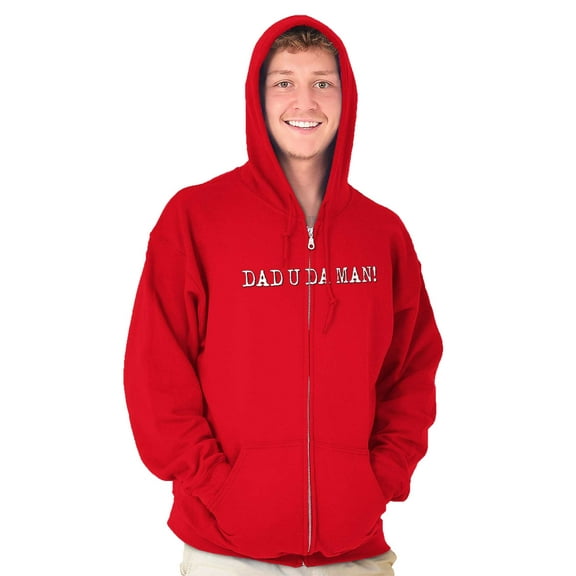 Dad You're the Man Funny Fathers Day Zip Hoodie Sweatshirt Men Brisco Brands M