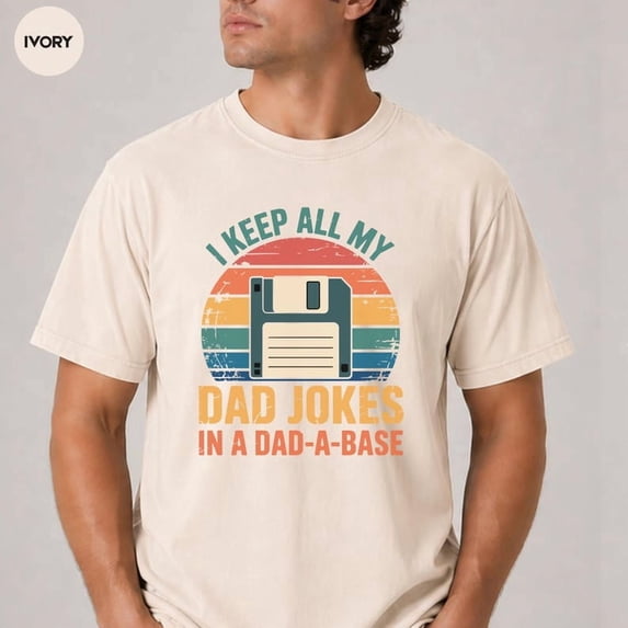 Dad-a-Base Shirt, Funny Programmer Dad Tee, Retro Fathers Day Tee