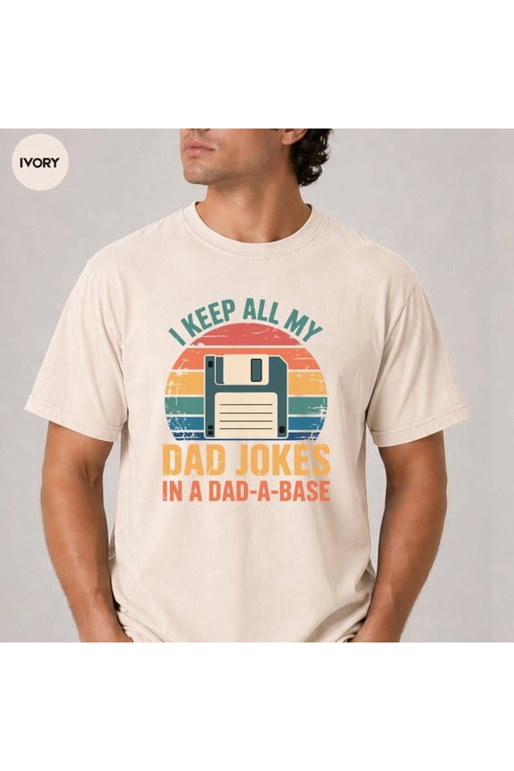 Dad-a-Base Shirt, Funny Programmer Dad Tee, Retro Fathers Day Tee