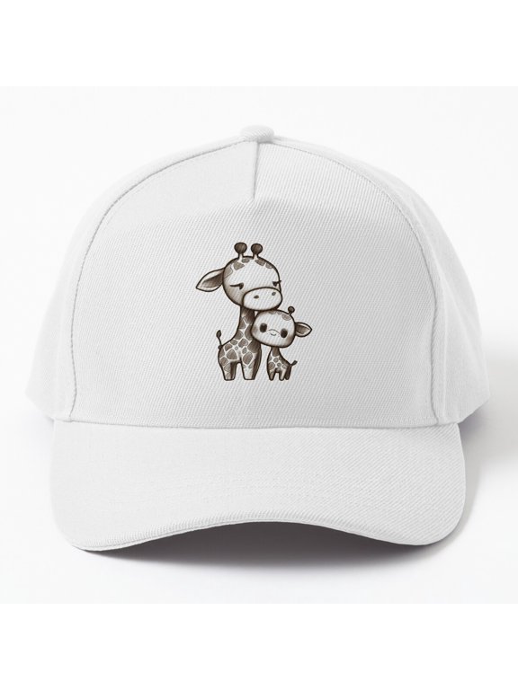 Dad and Baby Giraffe Baseball Cap, Cute Father's Day Family Animal Design, Classic Hat