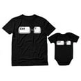 thumbnail image 1 of Dad and Baby Matching Outfits Copy Paste Men Shirt Girl Boy Baby Bodysuit Set Dad Black X-Large / Baby Black 12M (6-12M), 1 of 9