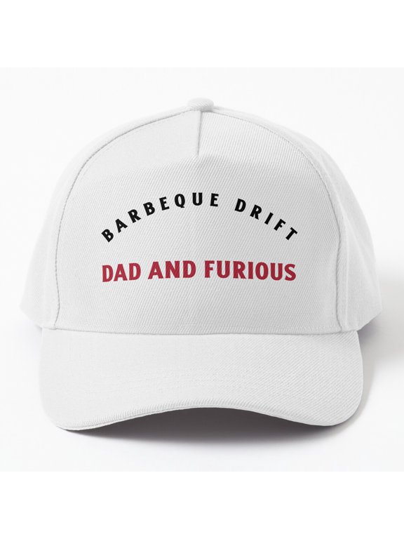 Dad and Furious BBQ Baseball Hat, Barbecue Drift Father Cookout Graphic Design, Classic Cap