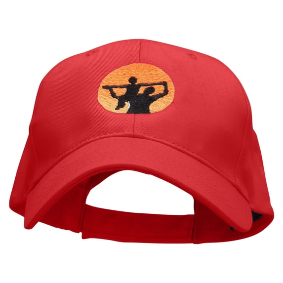 Dad and Son Embroidered New Low Profile Organic Cotton Cap - Red OSFM