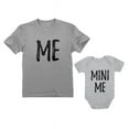 thumbnail image 1 of Dad and Son Matching Matching T-Shirt & Bodysuit Funny Me & Mini Me Matching Set Dad Gray Small / Son Gray 12M (6-12M), 1 of 8