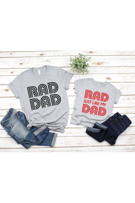 Dad and son shirt set, rad dad shirt, rad like dad shirt, daddy and me matching shirts, fa