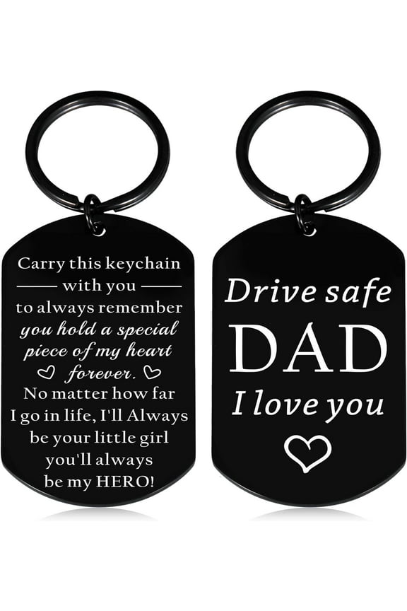 Dad gifts for dad from daughter, Drive Safe Keychain for Him, Father of The Bride Gifts, New Daddy Gifts, Christmas Presents, Papa Presents, Father in Law