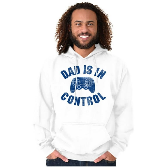 Dad is in Control Nerdy Gamer Father Hoodie Hooded Sweatshirt Men Brisco Brands M
