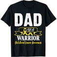 thumbnail image 1 of Dad of A Warrior Childhood Cancer Awareness Gold Ribbon T-Shirt, 1 of 4