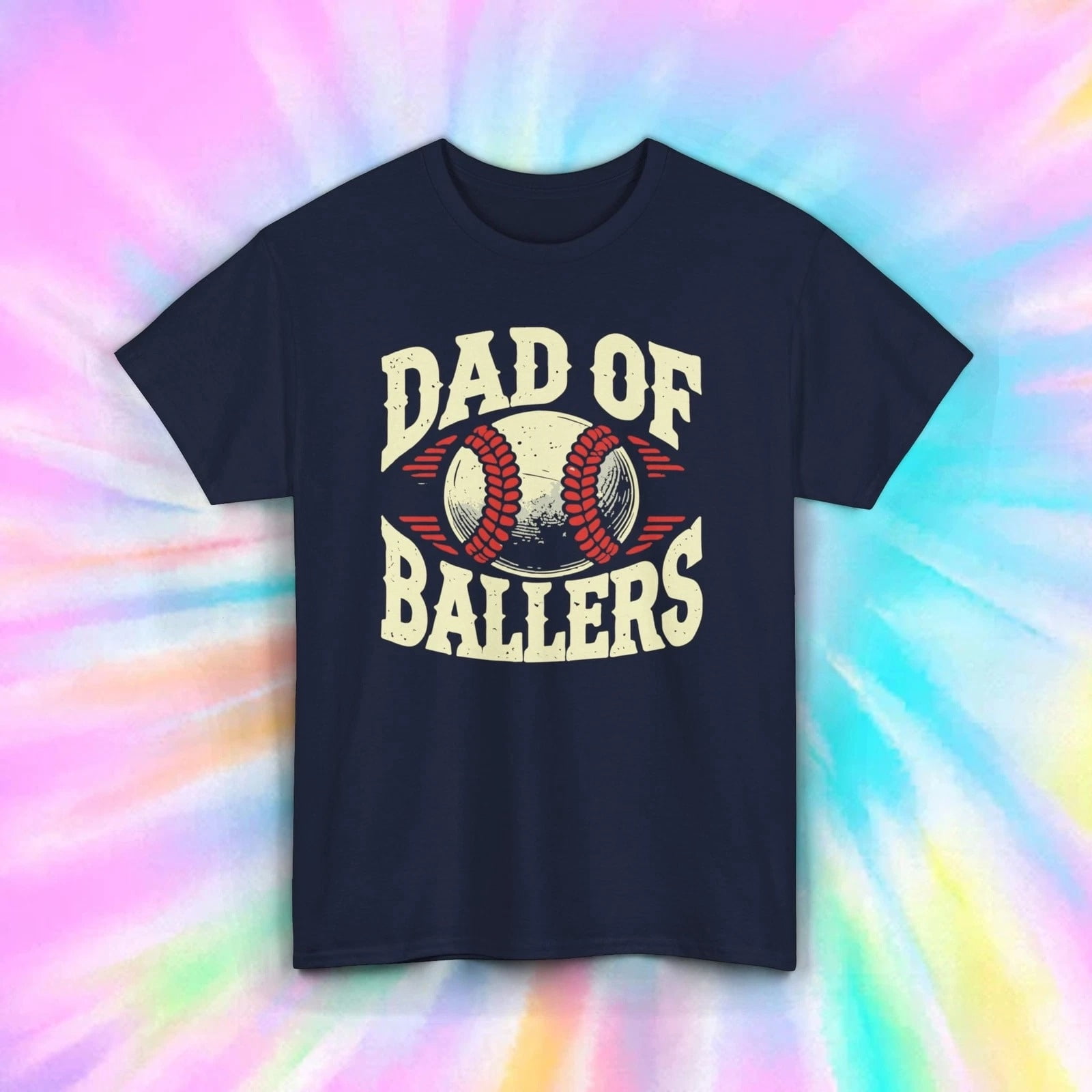 Dad of Ballers T-Shirt- Funny Baseball Sports Dad Gift Tee 1