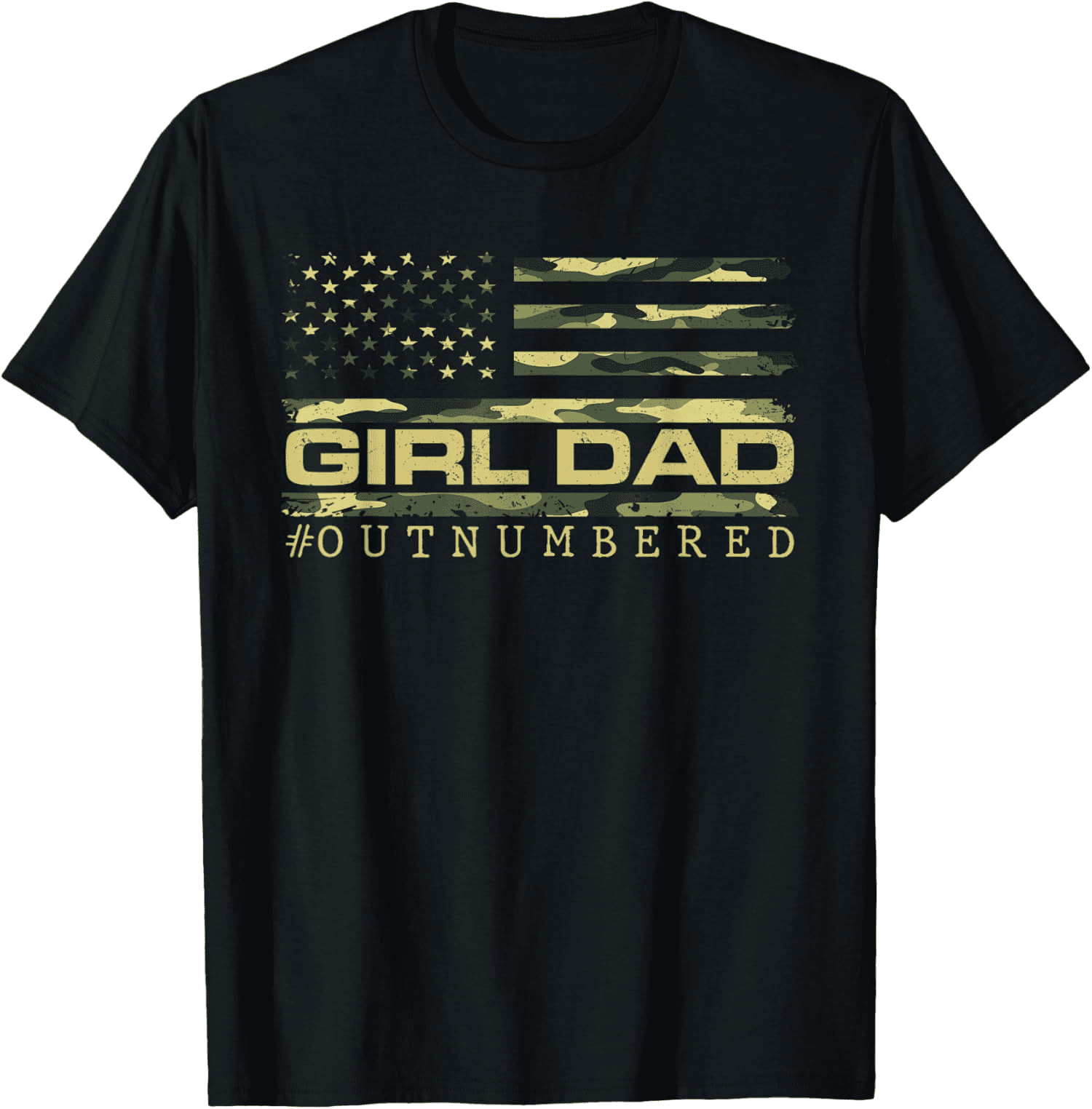 Dad of Girls Shirt USA Flag Tshirt Patriotic Father’s Day 4th of July ...