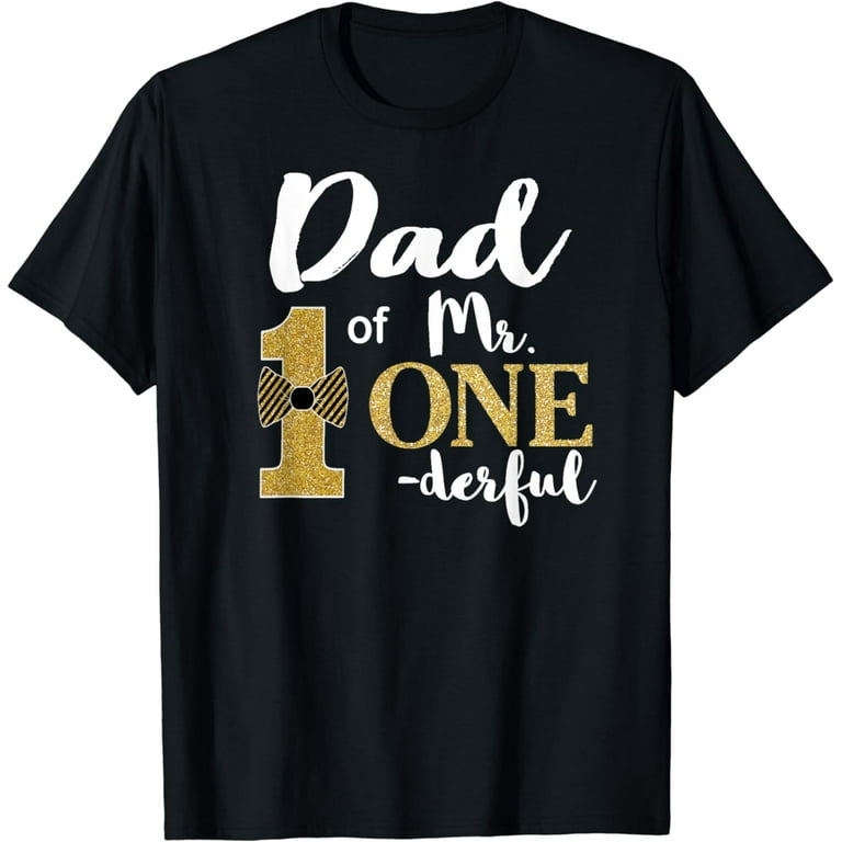 Mens Dad Of Mr. Onederful Wonderful Funny 1st Birthday Boy Outfit Mens Dad Of Mr. Onederful Wonderful Funny 1st Birthday Boy Outfit