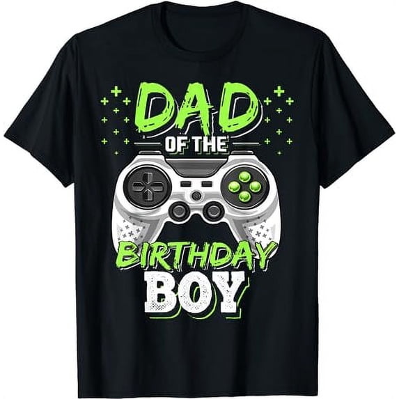 Dad of the Birthday Boy Matching Video Gamer Birthday Party T-Shirt
