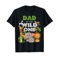 thumbnail image 1 of Dad of the Wild One Zoo Birthday Safari Jungle Animal T-Shirt, 1 of 5