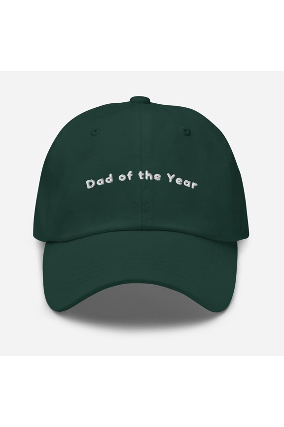 Dad of the Year Hat Embroidered Dad Cap, Low Profile Cotton Baseball Cap, Great Father’s Day Gift