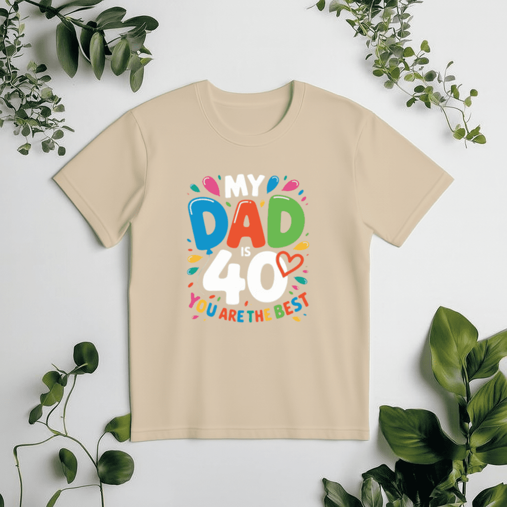 Dad s 40th Birthday Celebration Vintage Retro Inspired Graphic Print Dad s 40th Birthday Celebration Vintage Retro Inspired Graphic Print
