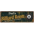 thumbnail image 1 of Dad's Billiard Room Green Sign Man Cave 8x24 108240009032, 1 of 1