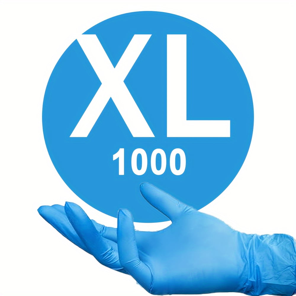 Dad's Choice Nitrile Gloves, 100Pack or 1000Pack, Disposable Blue, Small/Medium/Large/Extra