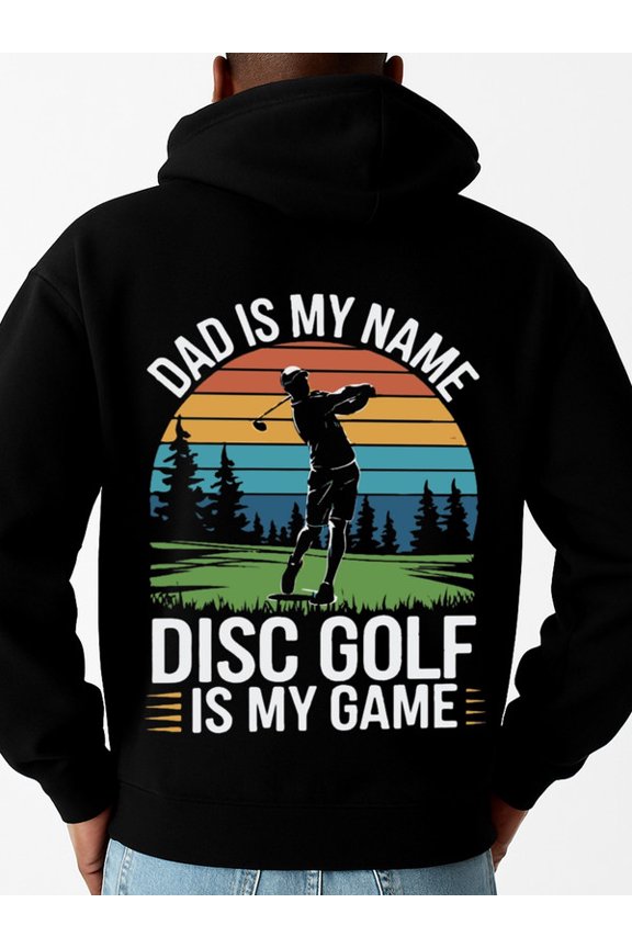 Dad's Disc Golf graphic hoodies golf men long sleeve black Warm and lightweight, suitable for winter sports and casual wear graphic funny thrilling Trendy Unisex Shirt Graphic Tee tshirts