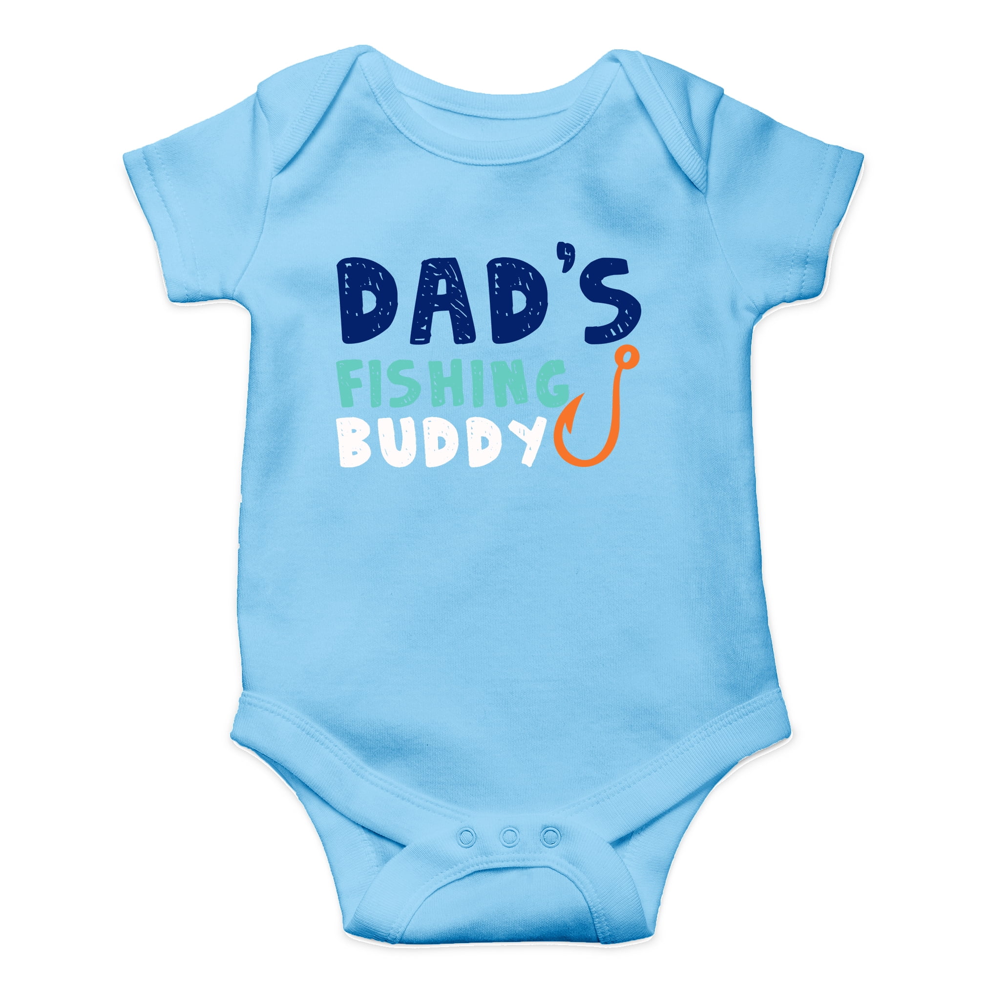 Dad's Fishing Buddy - Pack My Diapers, I'm Going Fishing with Daddy - Cute  One-Piece Infant Baby Bodysuit 